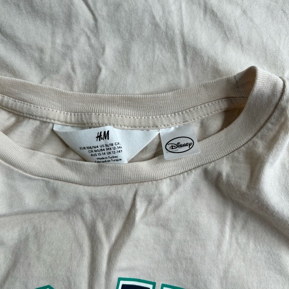 H&M Light Beige Mickey Mouse t-shirt Youth 16/18 or Women's small - Picture 8 of 8